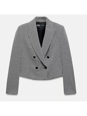 NWOT Zara Houndstooth Blazer Size XL